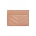Y Cassandre Y Matelasse Card Case in Grain de Poudre Embossed Leather