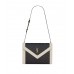 Y Gaby Satchel in Lambskin and Lamb Leather  Black&White