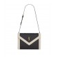 Y Gaby Satchel in Lambskin and Lamb Leather  Black&White
