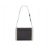 Y Gaby Satchel in Lambskin and Lamb Leather  Black&White