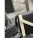Y Gaby Satchel in Lambskin and Lamb Leather  Black&White