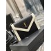 Y Gaby Satchel in Lambskin and Lamb Leather  Black&White