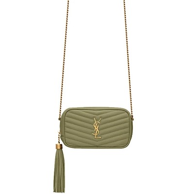 Y Lou Mini Bag in Quilted Grain de Poudre Embossed Leather