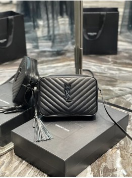 Y Lou Camera Bag Black With Metal Hardware