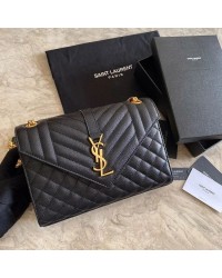 Y  Envelope Medium Bag In Mix Matelasse Grain  De Poudre Embossed Leather