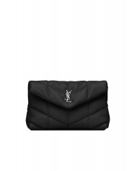 Y Puffer Small Pouch in Quilted Lambskin