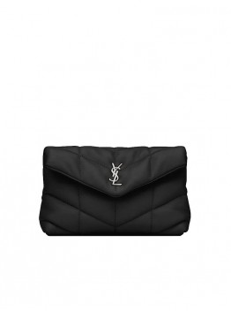 Y Puffer Small Pouch in Quilted Lambskin