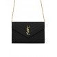Y Cassandre Y Matelass Chain Wallet in Grain de Poudre Embossed Leather