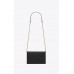 Y Cassandre Y Matelass Chain Wallet in Grain de Poudre Embossed Leather