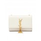 Y Kate Small Chain Bag with Tassel in Crocodile Embossed Shiny Leather