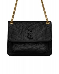 Y Niki Medium Chain Bag in Crinkled Vintage Leather