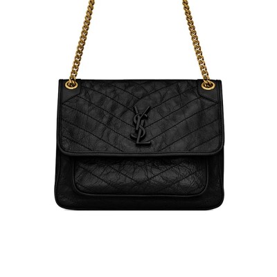 Y Niki Medium Chain Bag in Crinkled Vintage Leather