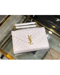 Y ENVELOPE MEDIUM BAG IN MIX MATELASS�� GRAIN DE POUDRE EMBOSSED LEATHER