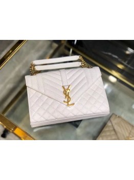 Y ENVELOPE MEDIUM BAG IN MIX MATELASS�� GRAIN DE POUDRE EMBOSSED LEATHER