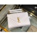 Y ENVELOPE MEDIUM BAG IN MIX MATELASS�� GRAIN DE POUDRE EMBOSSED LEATHER