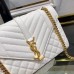 Y ENVELOPE MEDIUM BAG IN MIX MATELASS�� GRAIN DE POUDRE EMBOSSED LEATHER
