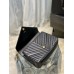 Y College Large Chain Bag Black With Gold Hardware