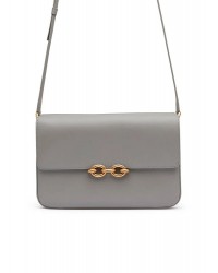 Y Le Maillon Satchel in Smooth Leather in Grey