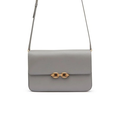Y Le Maillon Satchel in Smooth Leather in Grey