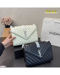 Y ENVELOPE Medium Chain Bag in Supple Matelasse Leather size :25.4 *  17 cm