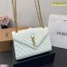 Y ENVELOPE Medium Chain Bag in Supple Matelasse Leather size :25.4 *  17 cm