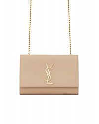 Y Kate Small Chain Bag in Grain de Poudre Embossed Leather