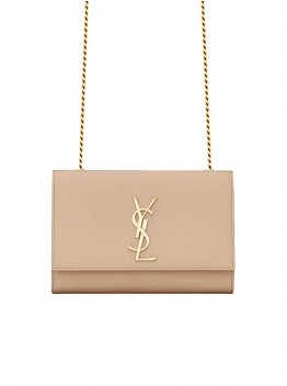 Y Kate Small Chain Bag in Grain de Poudre Embossed Leather