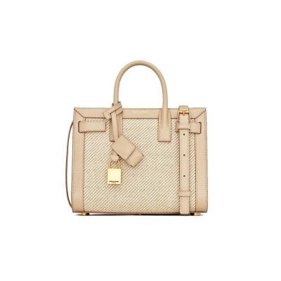 Y Sac De Jour Nano in Canvas in Beige and Sea Salt