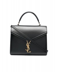 Y Cassandra Medium Top Handle Bag in Shiny Leather