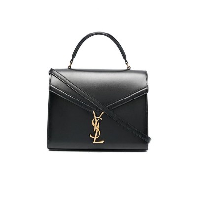 Y Cassandra Medium Top Handle Bag in Shiny Leather