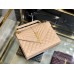Y  ENVELOPE MEDIUM BAG IN MIX MATELASS�� GRAIN DE POUDRE EMBOSSED LEATHER
