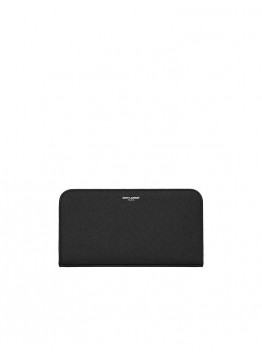 Y Zip Around Wallet in Grain de Poudre Embossed Leather