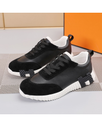 Hermès Black Leather Sneakers