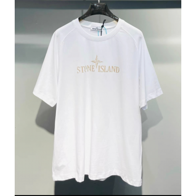 Stone Island printed logo short - sleeved shirt