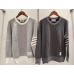 THOM BROWNE crew neck knit sweater