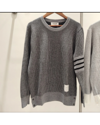 THOM BROWNE crew neck knit sweater