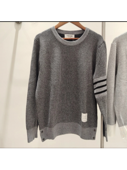 THOM BROWNE crew neck knit sweater